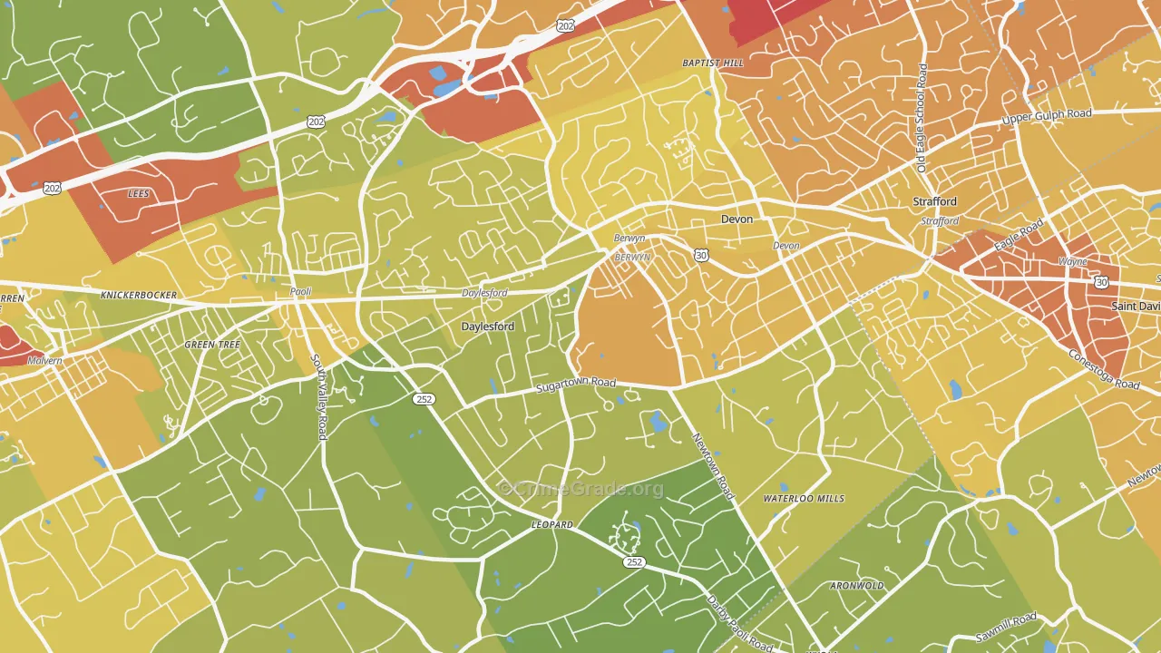 19312, PA Map of Vehicle Theft Rates