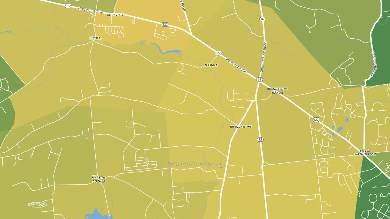 19316, PA Map of Vehicle Theft Rates