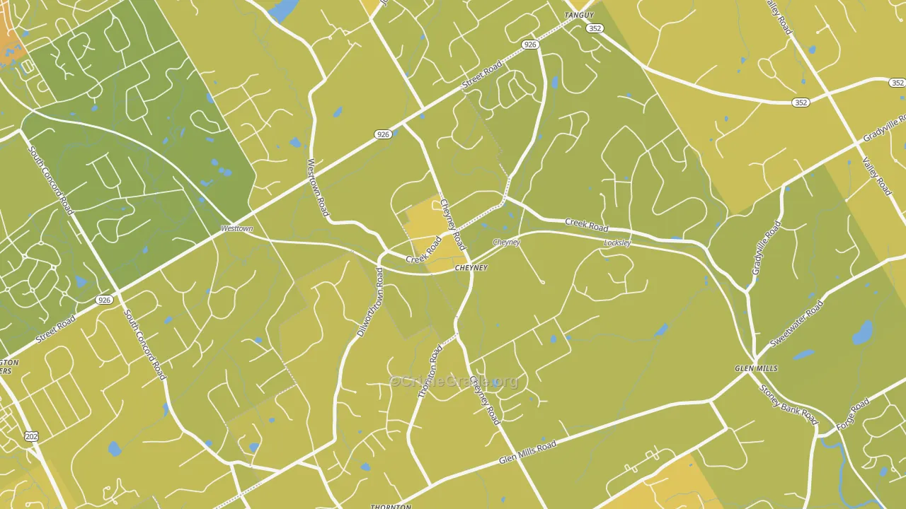 19319, PA Map of Vehicle Theft Rates
