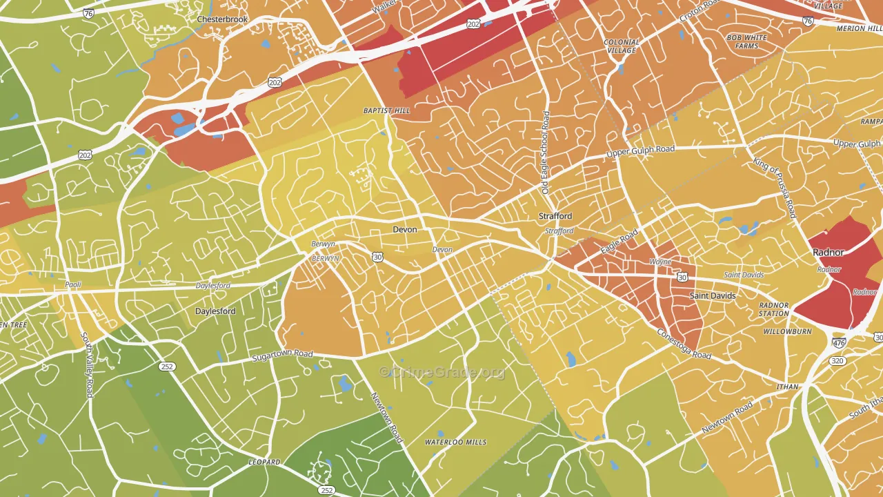 19333, PA Map of Vehicle Theft Rates