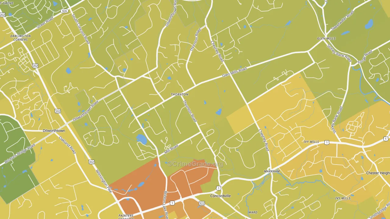 19373, PA Map of Vehicle Theft Rates