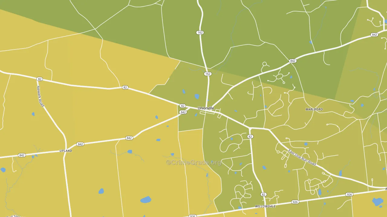 19375, PA Map of Vehicle Theft Rates