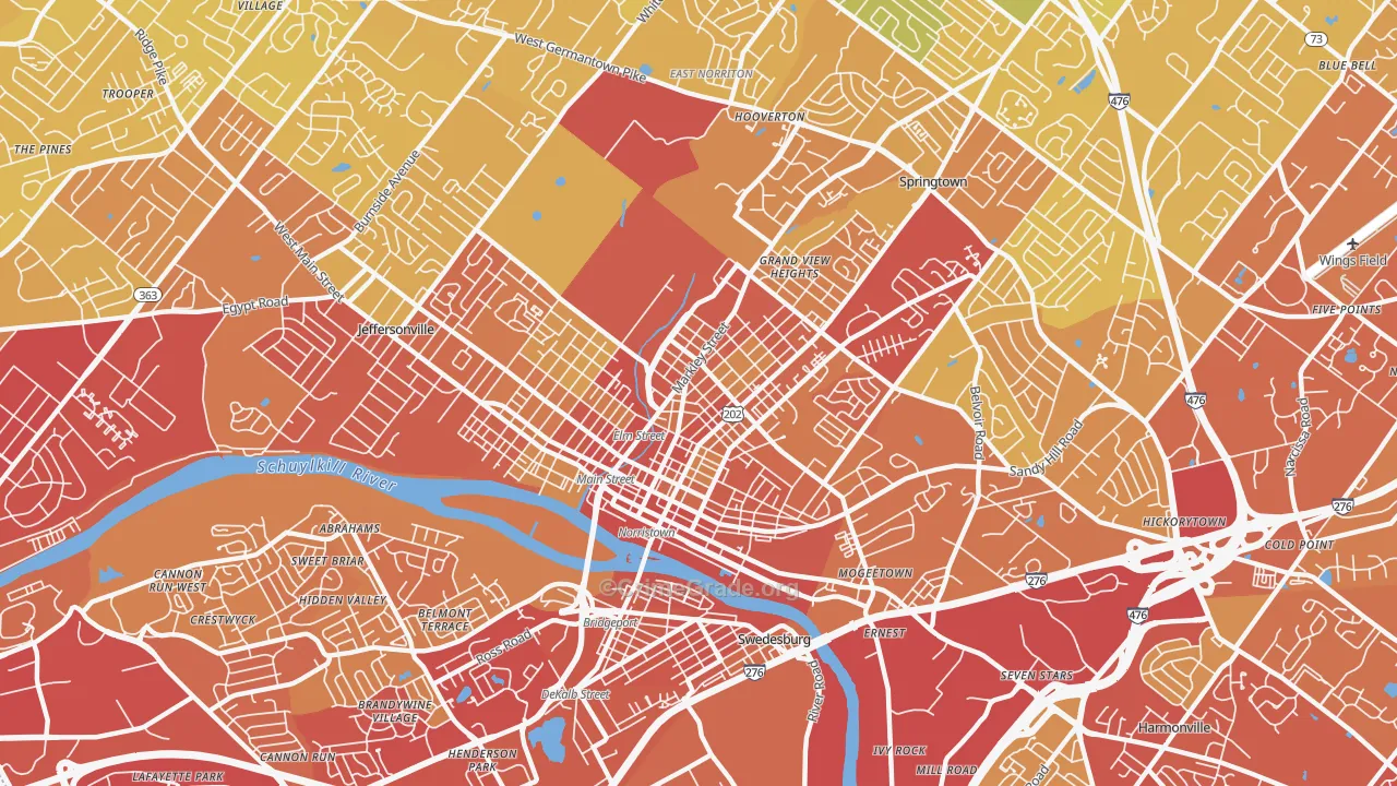 19401, PA Map of Vehicle Theft Rates