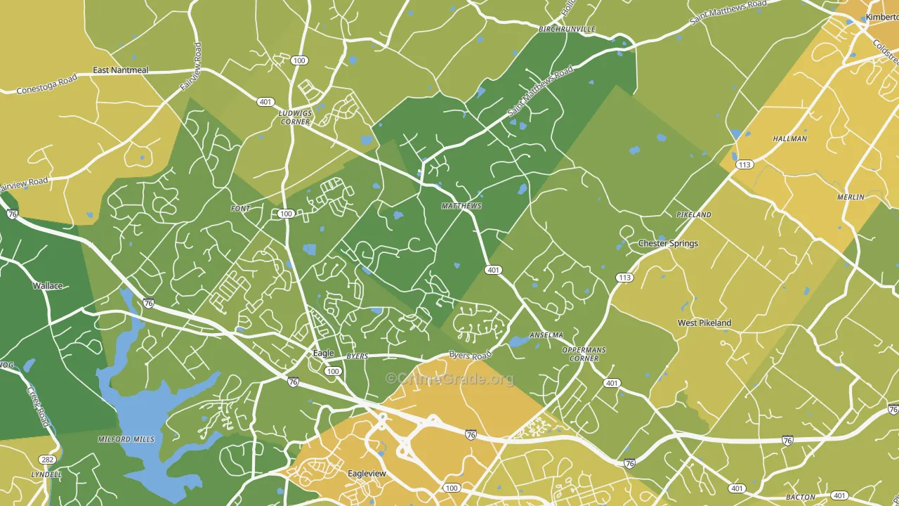 19425, PA Map of Vehicle Theft Rates