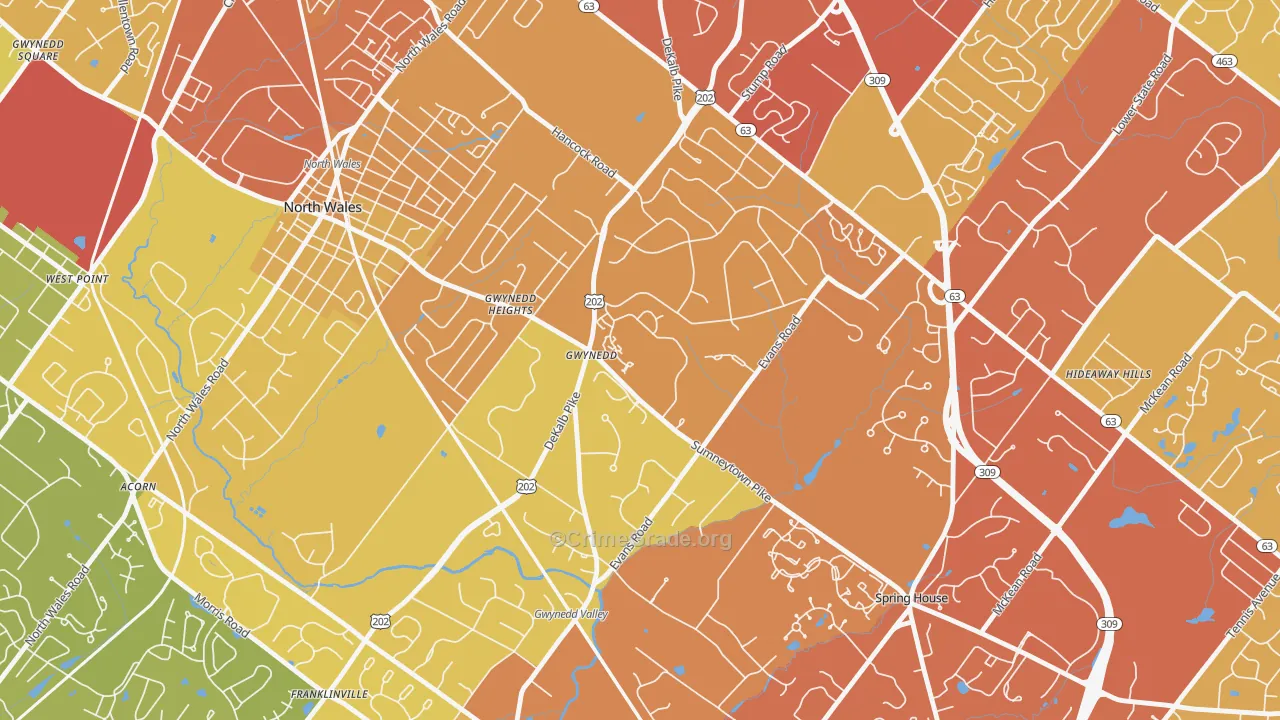 19436, PA Map of Vehicle Theft Rates