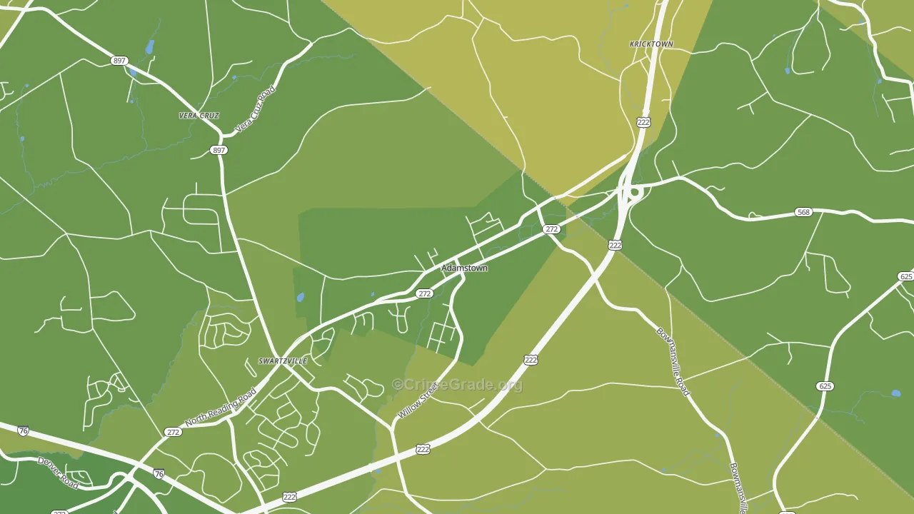 19501, PA Map of Vehicle Theft Rates