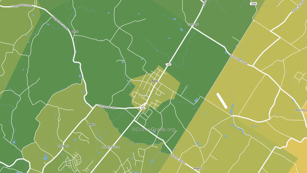 19503, PA Map of Vehicle Theft Rates