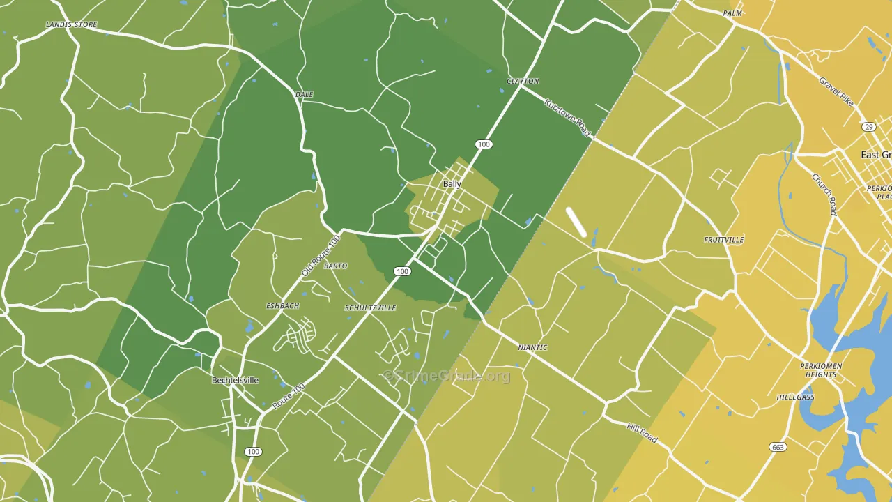 19504, PA Map of Vehicle Theft Rates