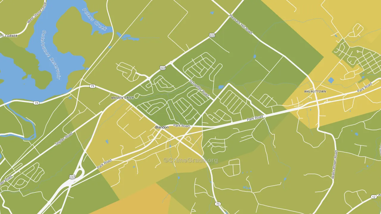 19510, PA Map of Vehicle Theft Rates