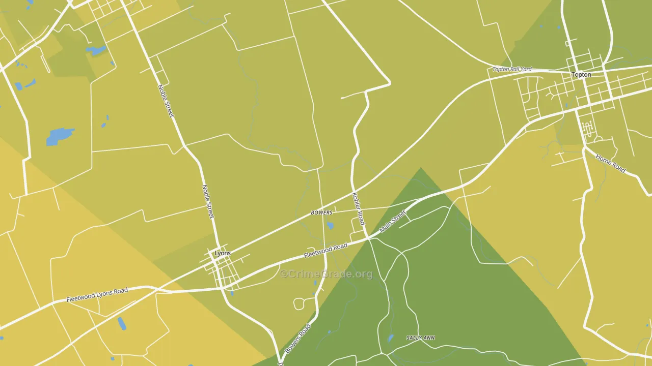 19511, PA Map of Vehicle Theft Rates