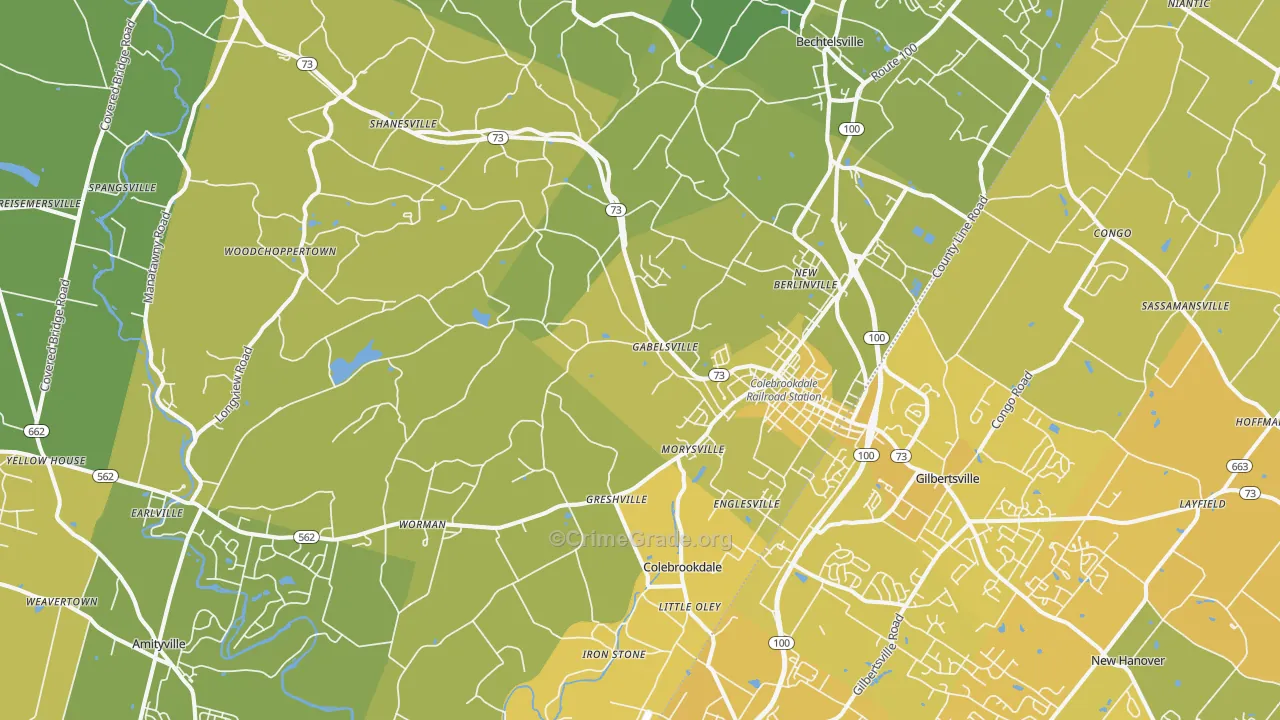 19512, PA Map of Vehicle Theft Rates