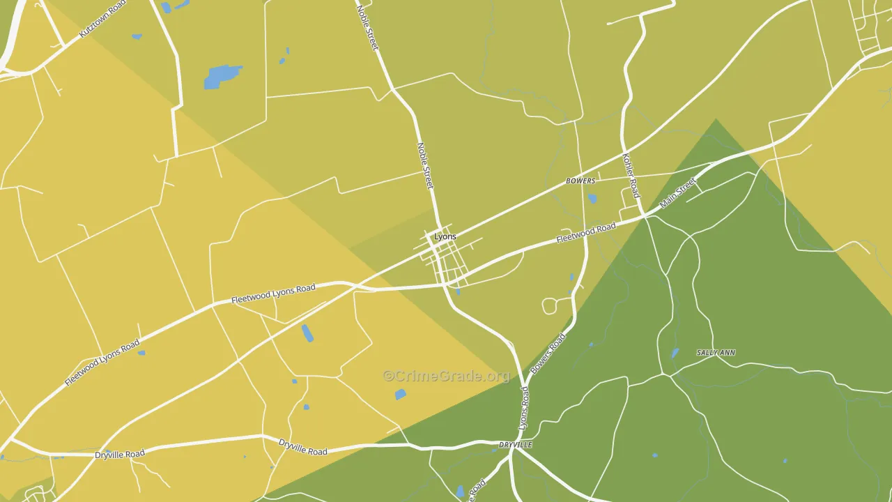 19536, PA Map of Vehicle Theft Rates