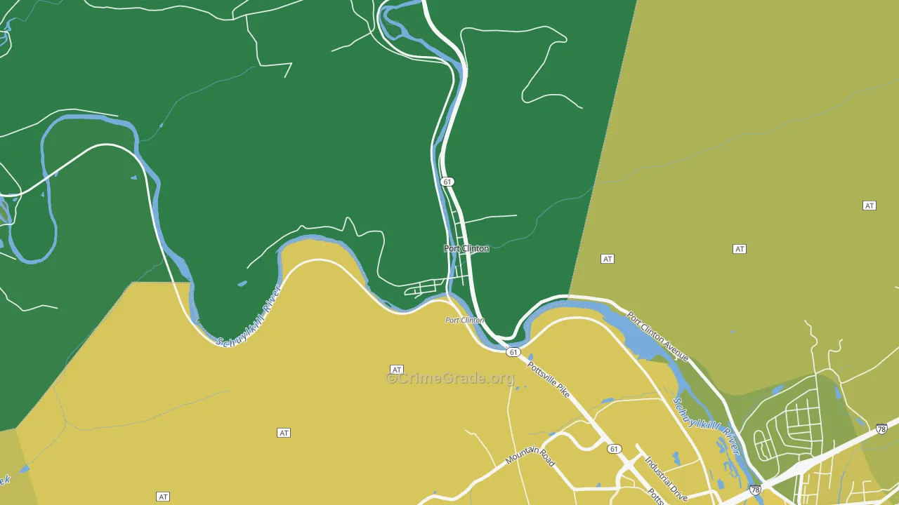 19549, PA Map of Vehicle Theft Rates
