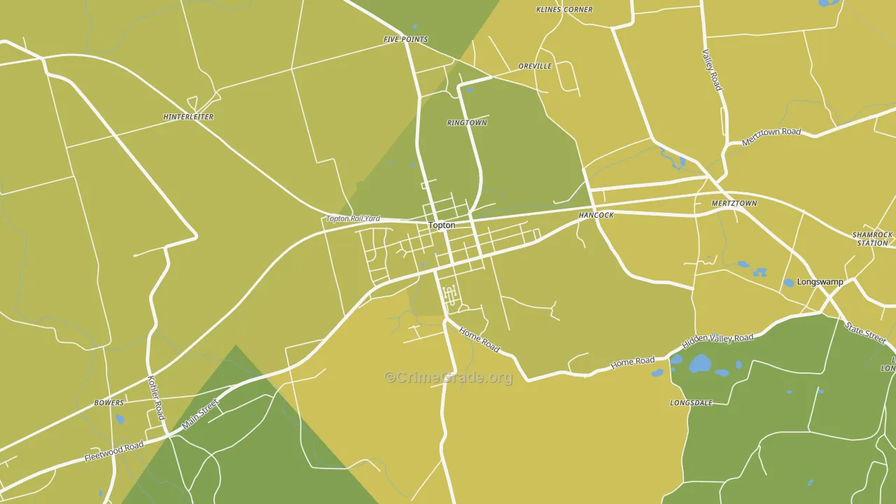 19562, PA Map of Vehicle Theft Rates