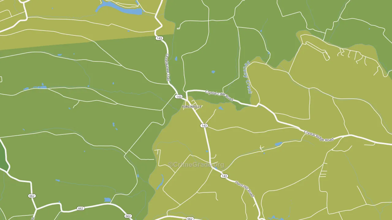 19564, PA Map of Vehicle Theft Rates