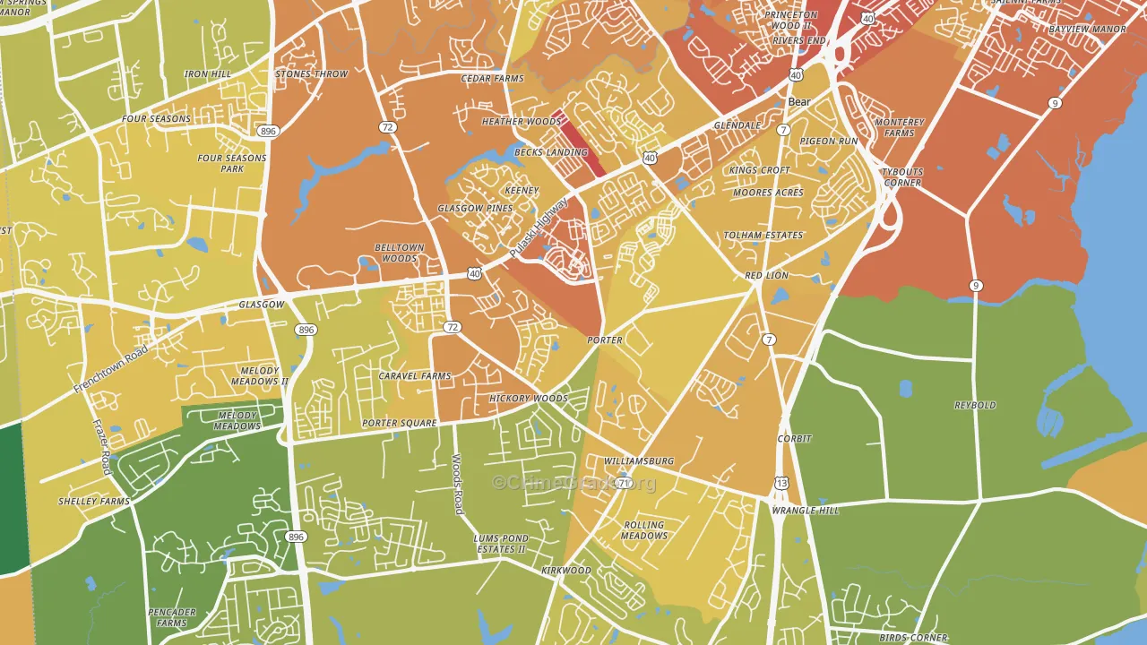 19701, DE Map of Vehicle Theft Rates