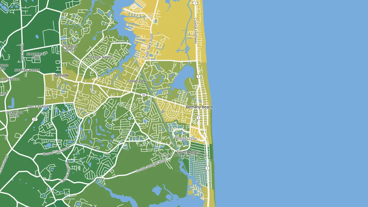 19930, DE Map of Vehicle Theft Rates