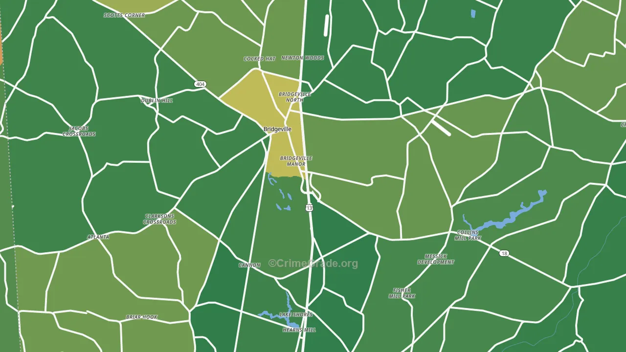 19933, DE Map of Vehicle Theft Rates