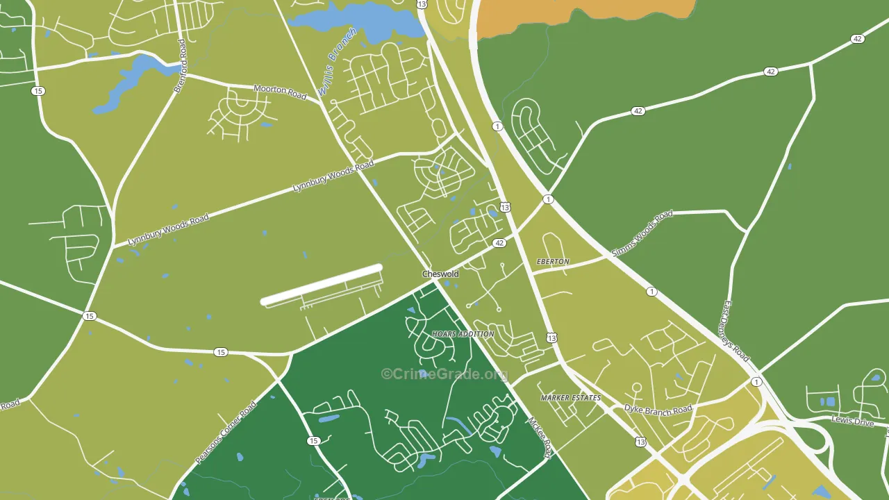 19936, DE Map of Vehicle Theft Rates