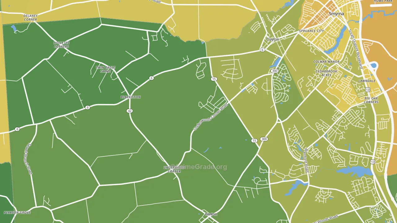 19938, DE Map of Vehicle Theft Rates