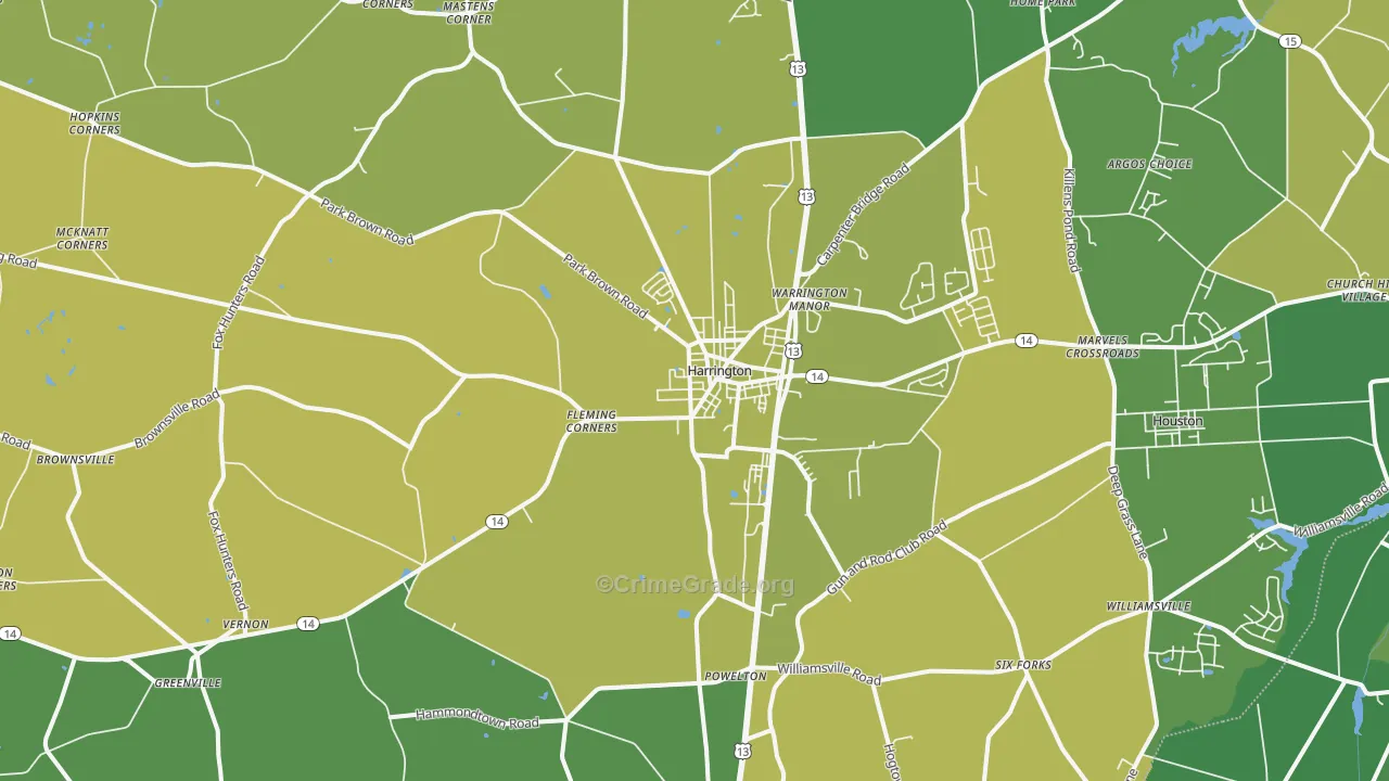 19952, DE Map of Vehicle Theft Rates
