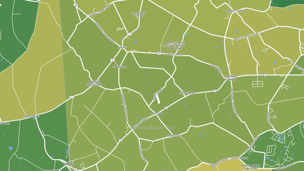 19953, DE Map of Vehicle Theft Rates