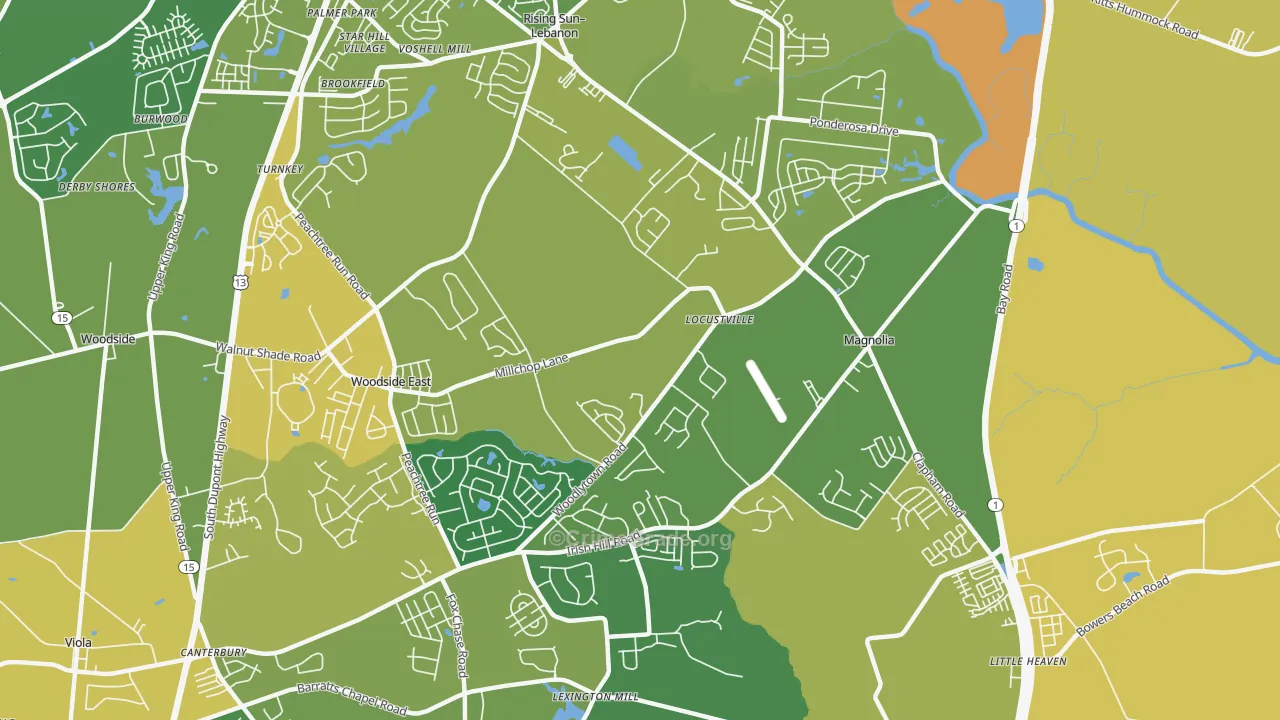 19962, DE Map of Vehicle Theft Rates