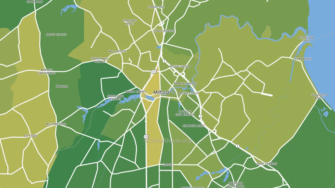 19963, DE Map of Vehicle Theft Rates