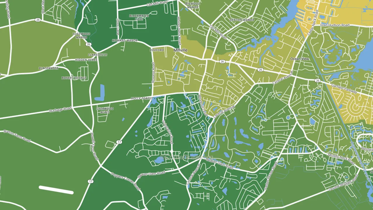 19967, DE Map of Vehicle Theft Rates