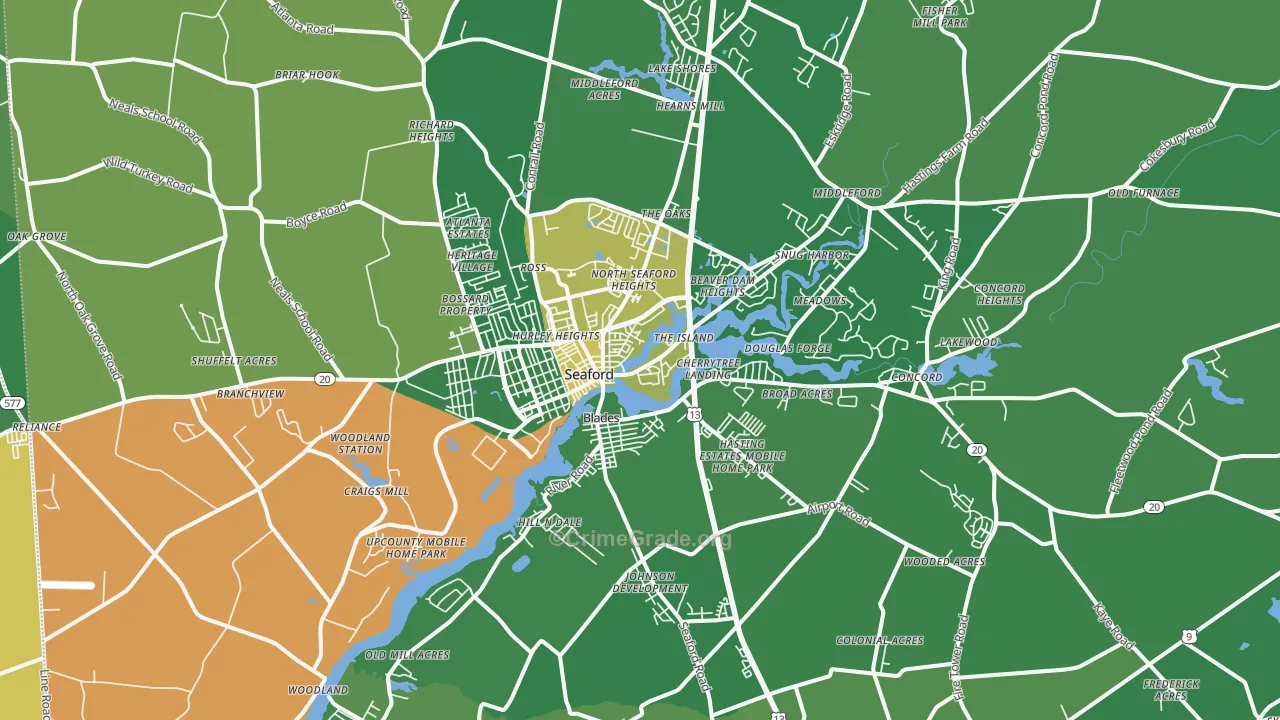19973, DE Map of Vehicle Theft Rates
