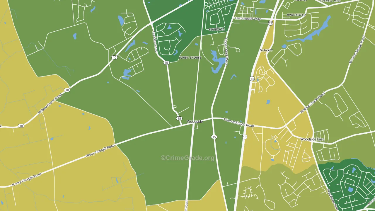 19980, DE Map of Vehicle Theft Rates