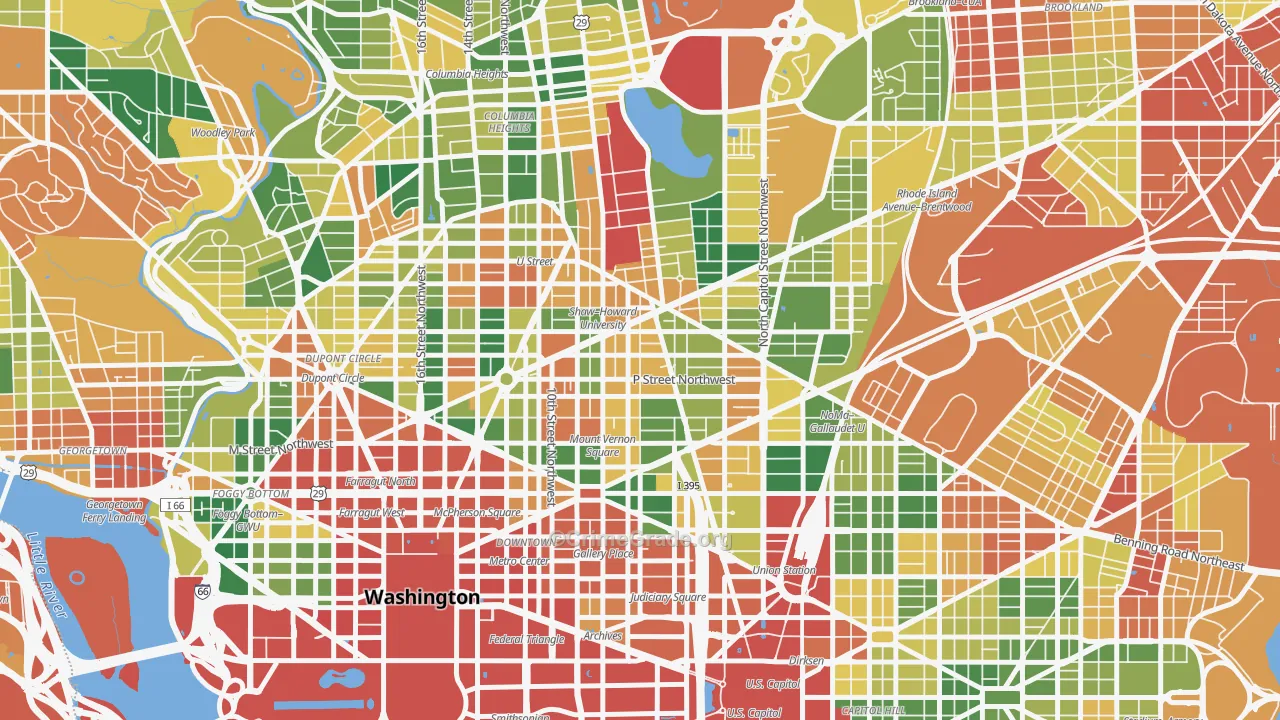 20001, DC Map of Vehicle Theft Rates