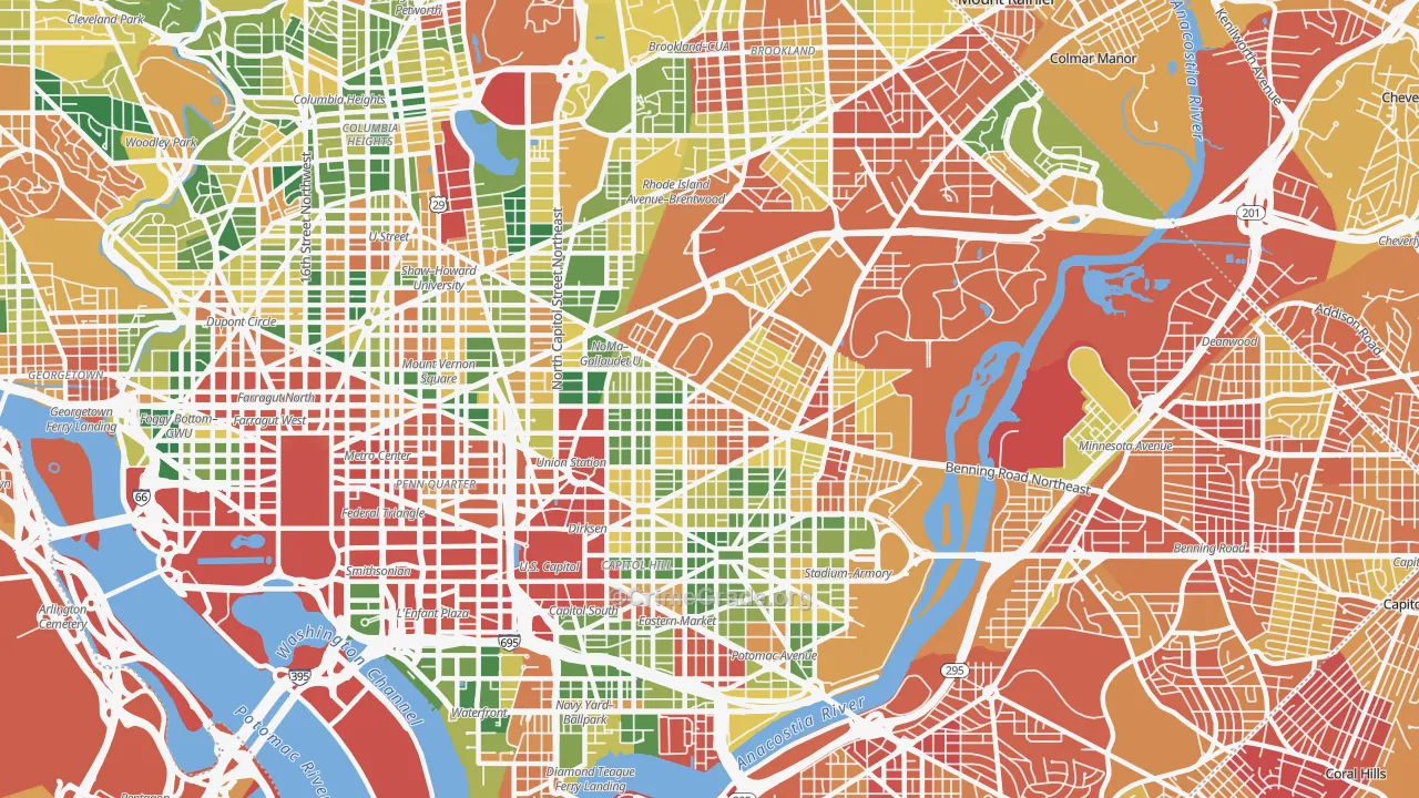 20002, DC Map of Vehicle Theft Rates