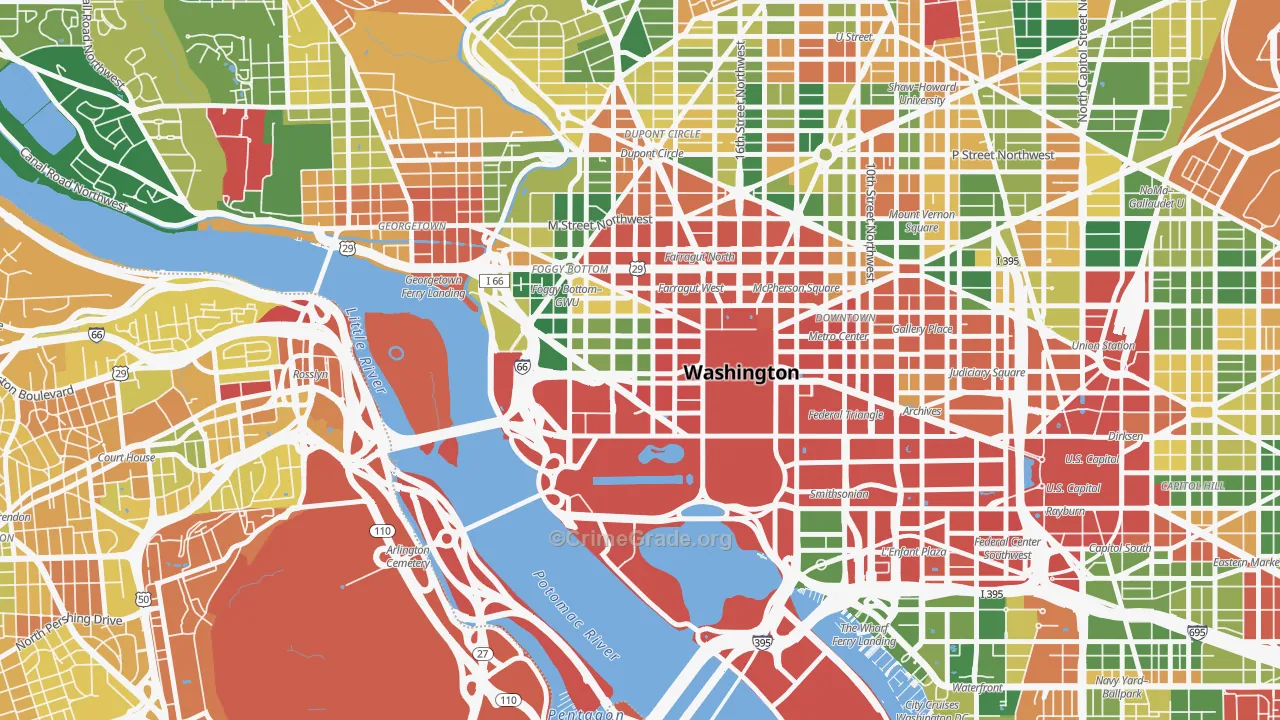 20006, DC Map of Vehicle Theft Rates