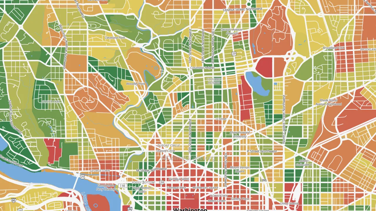 20009, DC Map of Vehicle Theft Rates