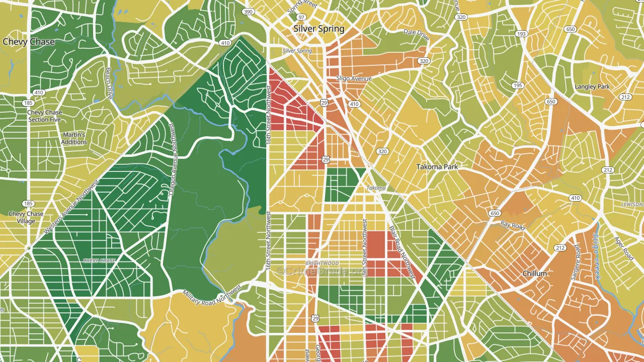20012, DC Map of Vehicle Theft Rates