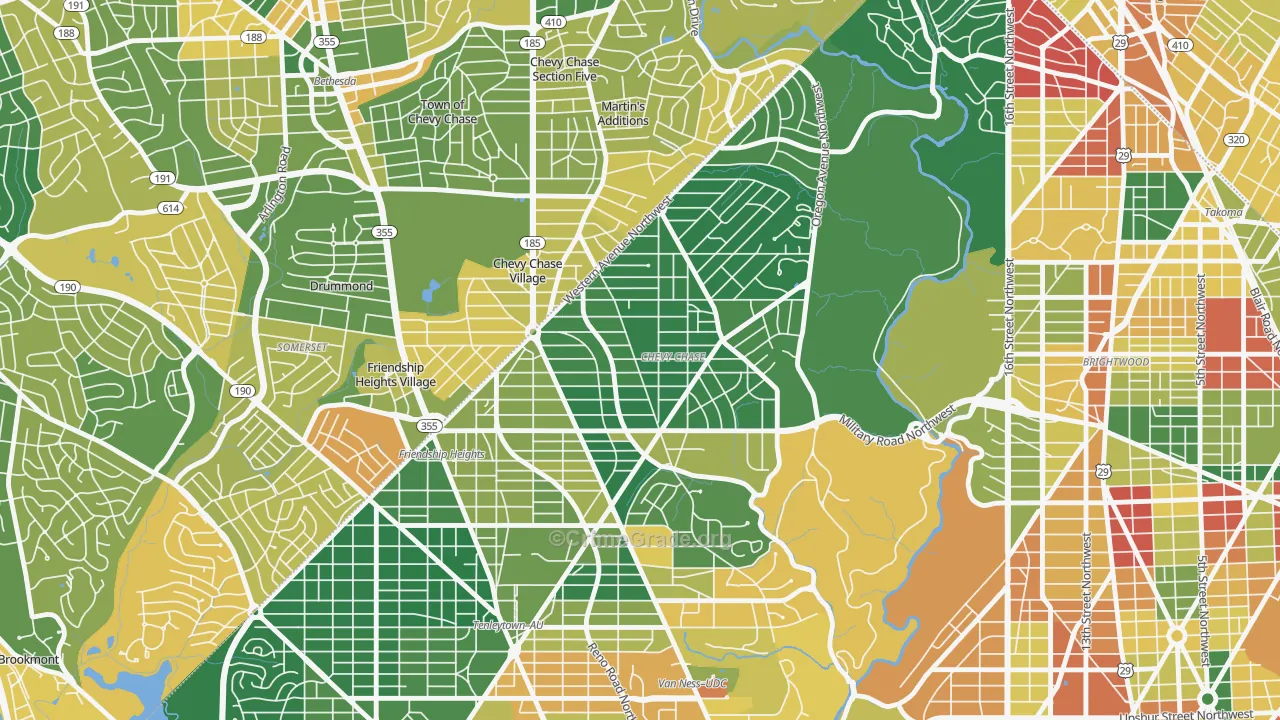 20015, DC Map of Vehicle Theft Rates