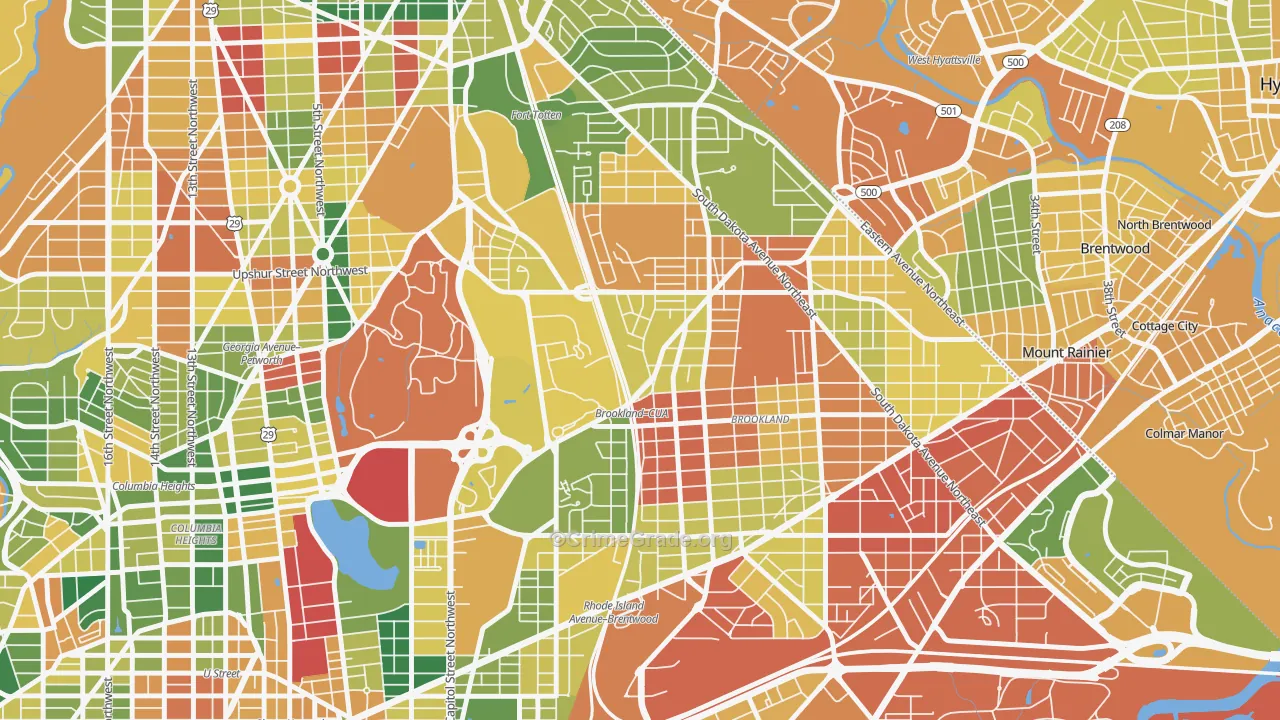 20017, DC Map of Vehicle Theft Rates