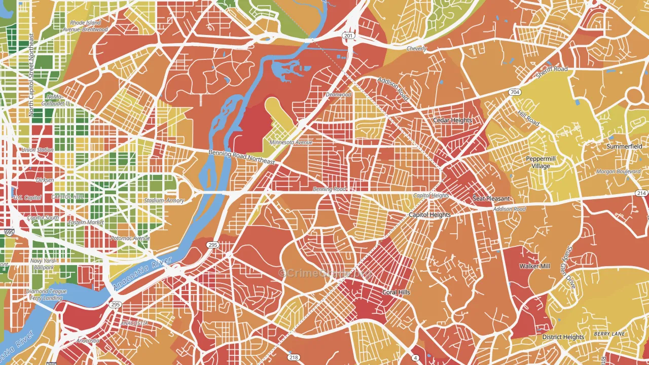 20019, DC Map of Vehicle Theft Rates