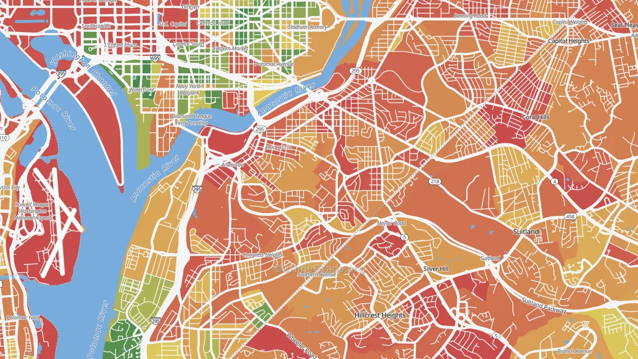 20020, DC Map of Vehicle Theft Rates