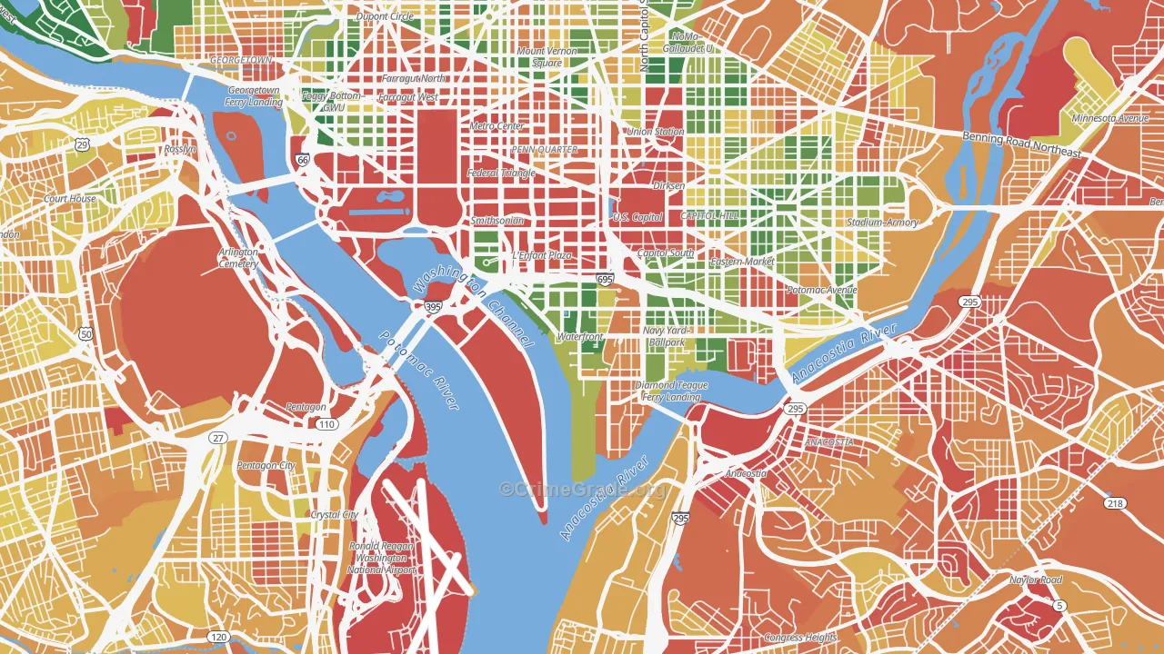 20024, DC Map of Vehicle Theft Rates