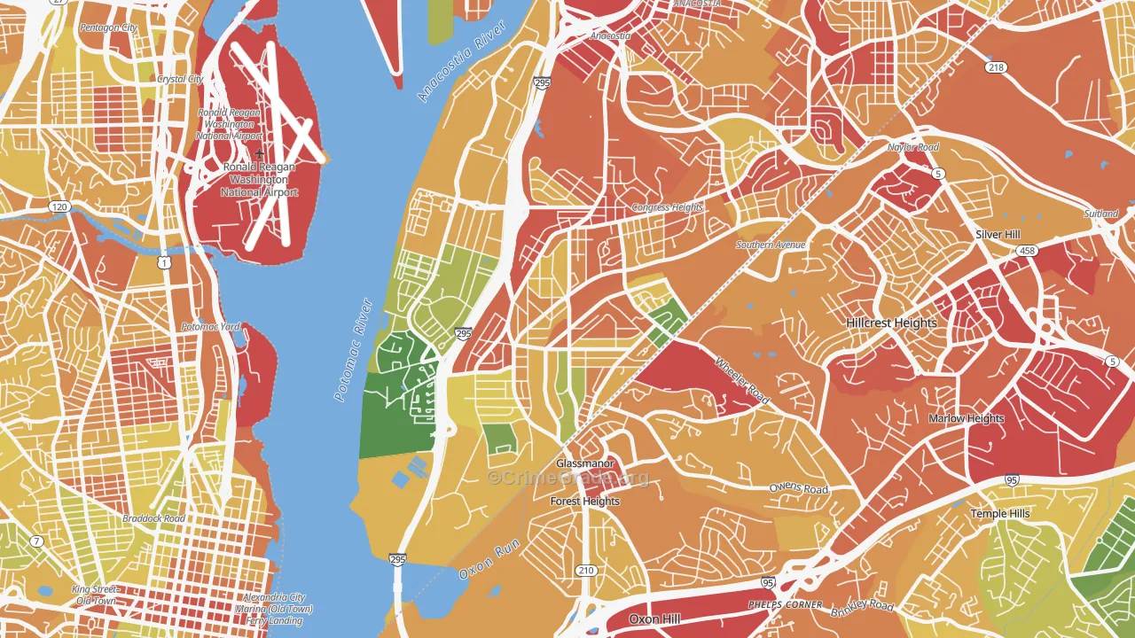 20032, DC Map of Vehicle Theft Rates