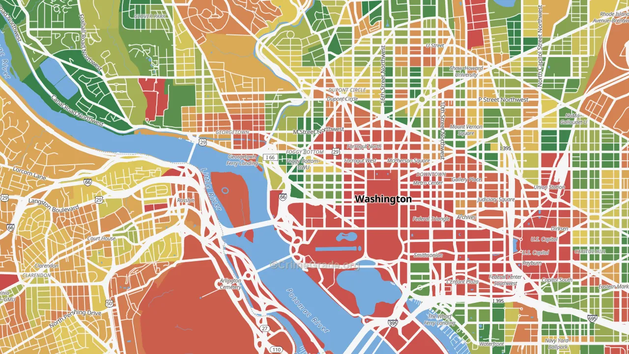20052, DC Map of Vehicle Theft Rates