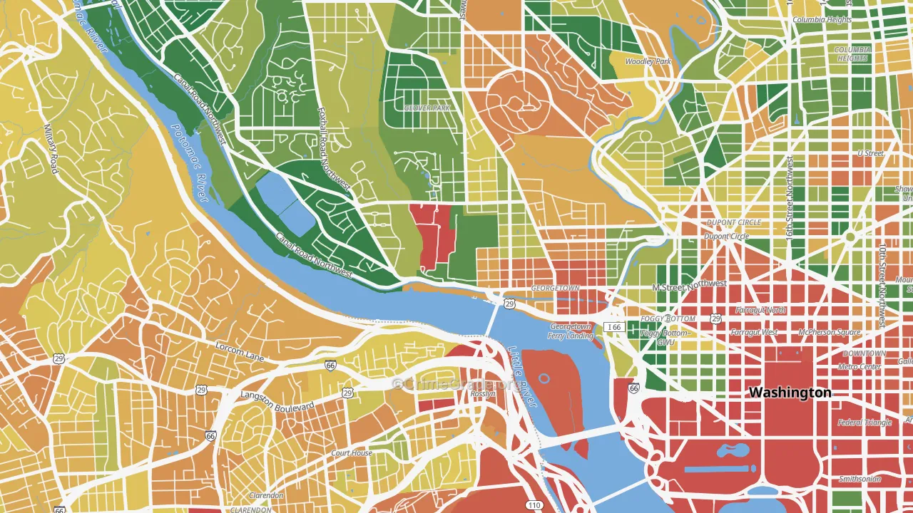 20057, DC Map of Vehicle Theft Rates