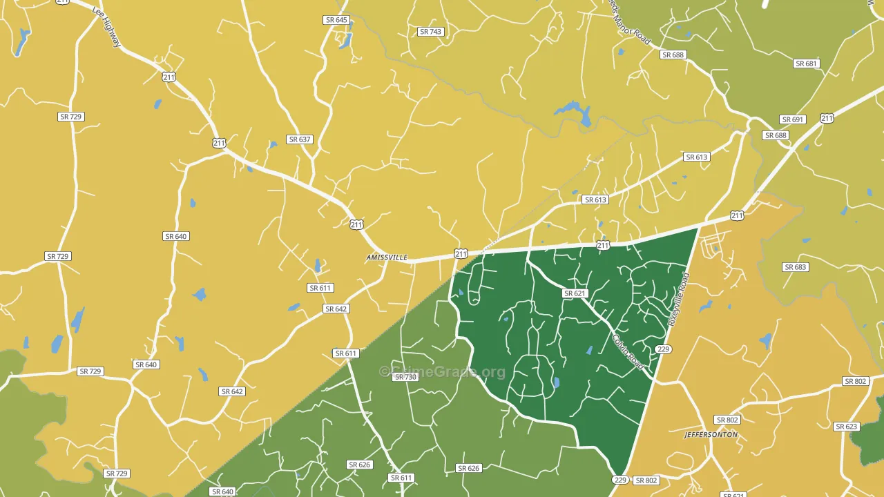 20106, VA Map of Vehicle Theft Rates