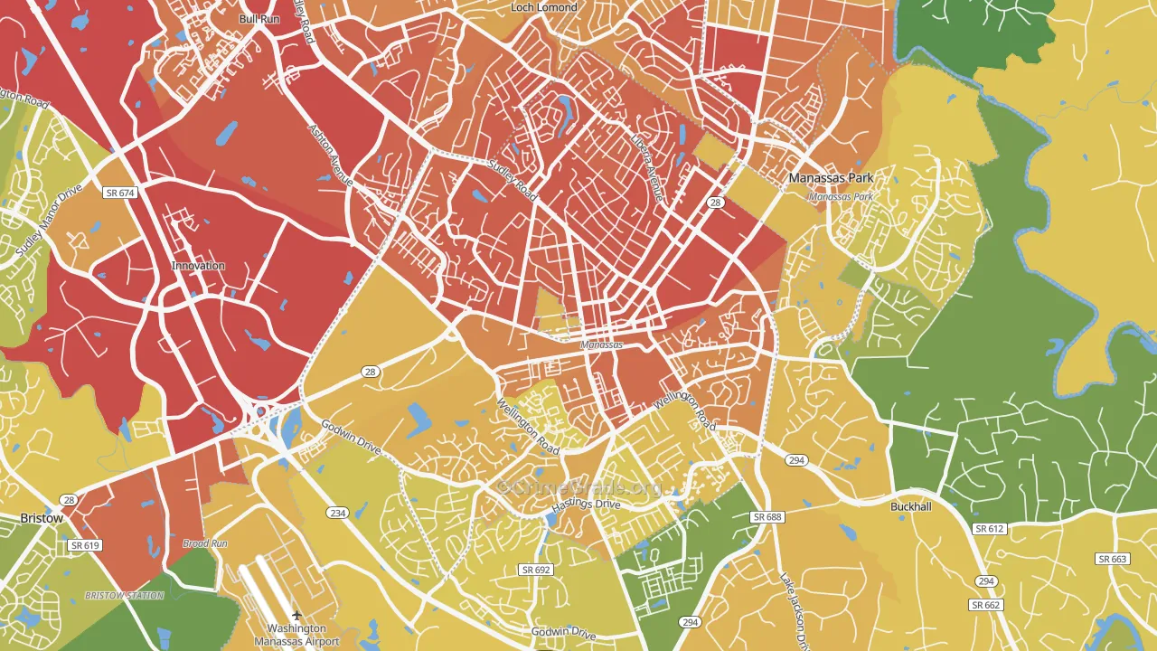 20110, VA Map of Vehicle Theft Rates