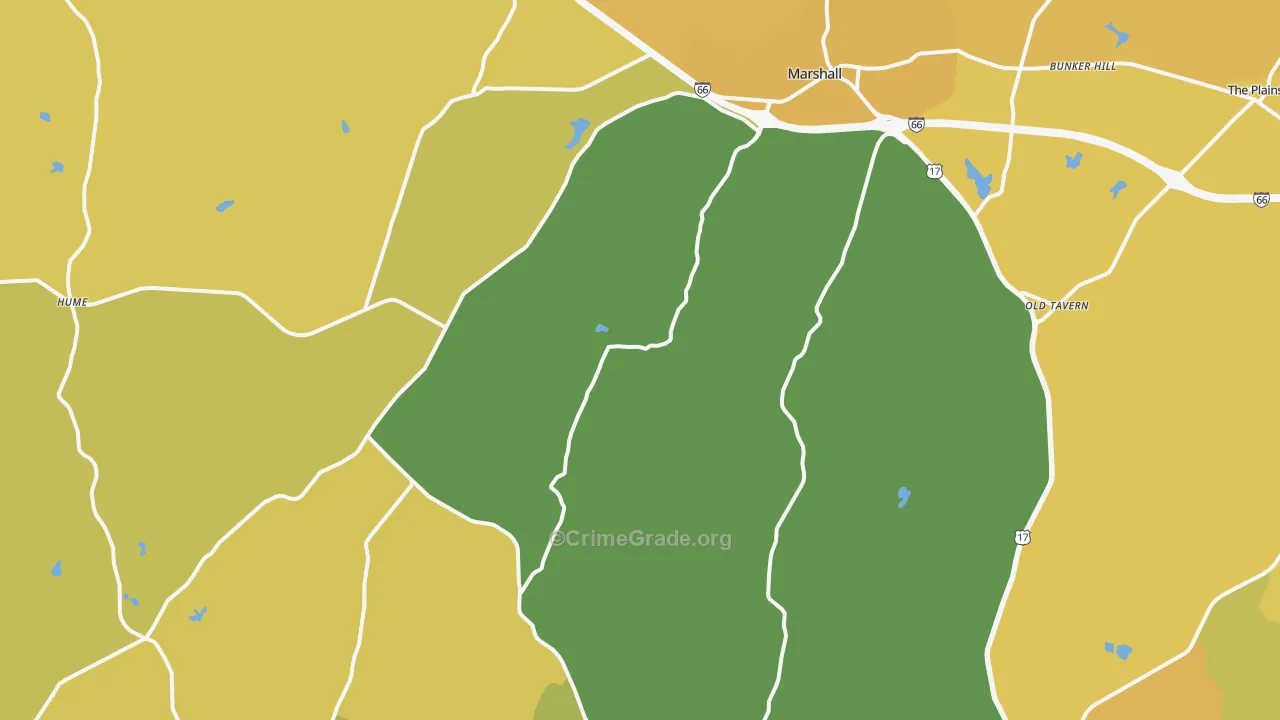 20115, VA Map of Vehicle Theft Rates