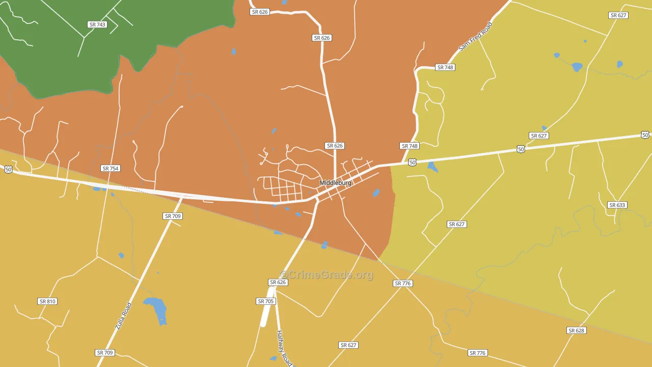20118, VA Map of Vehicle Theft Rates