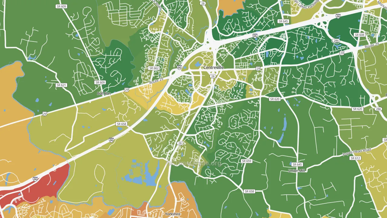 20121, VA Map of Vehicle Theft Rates