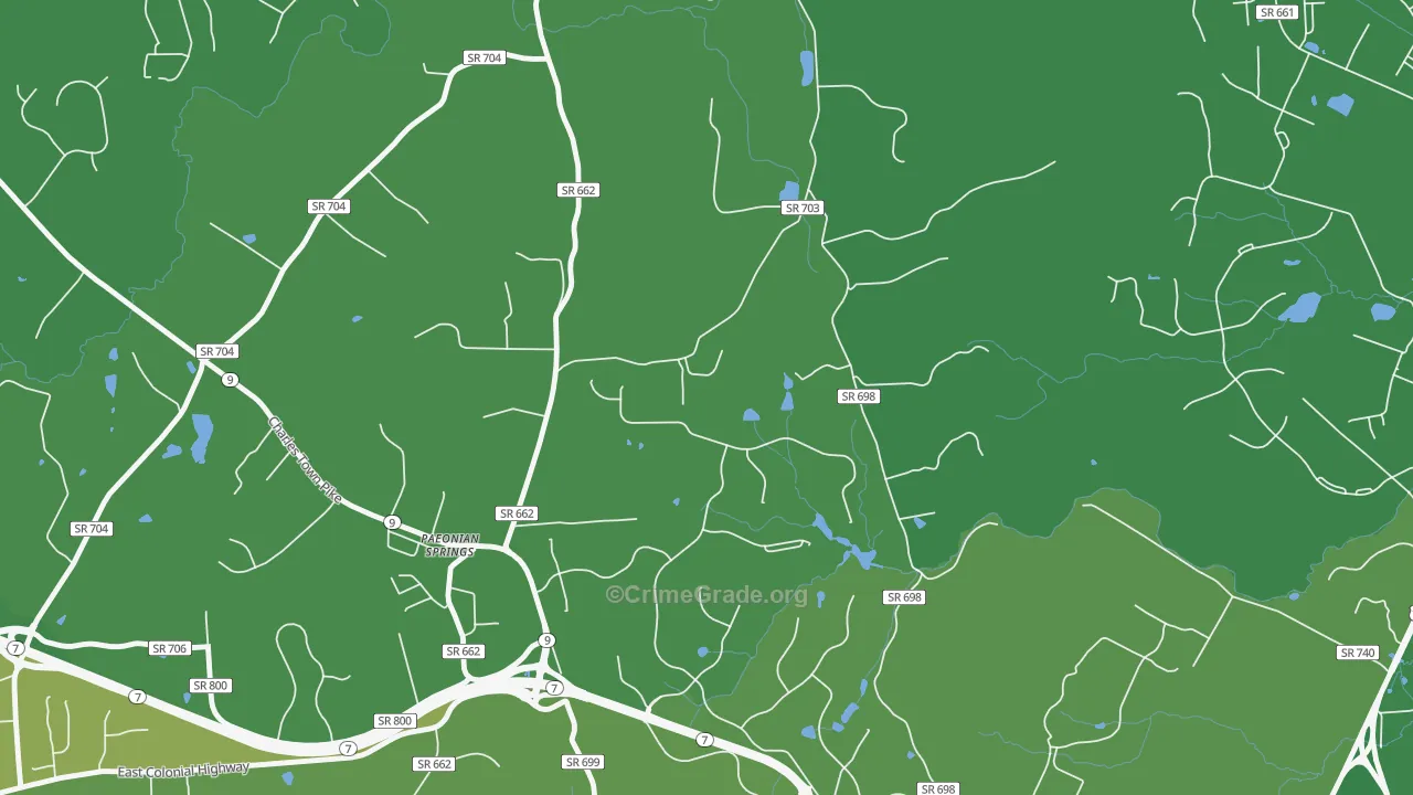 20129, VA Map of Vehicle Theft Rates